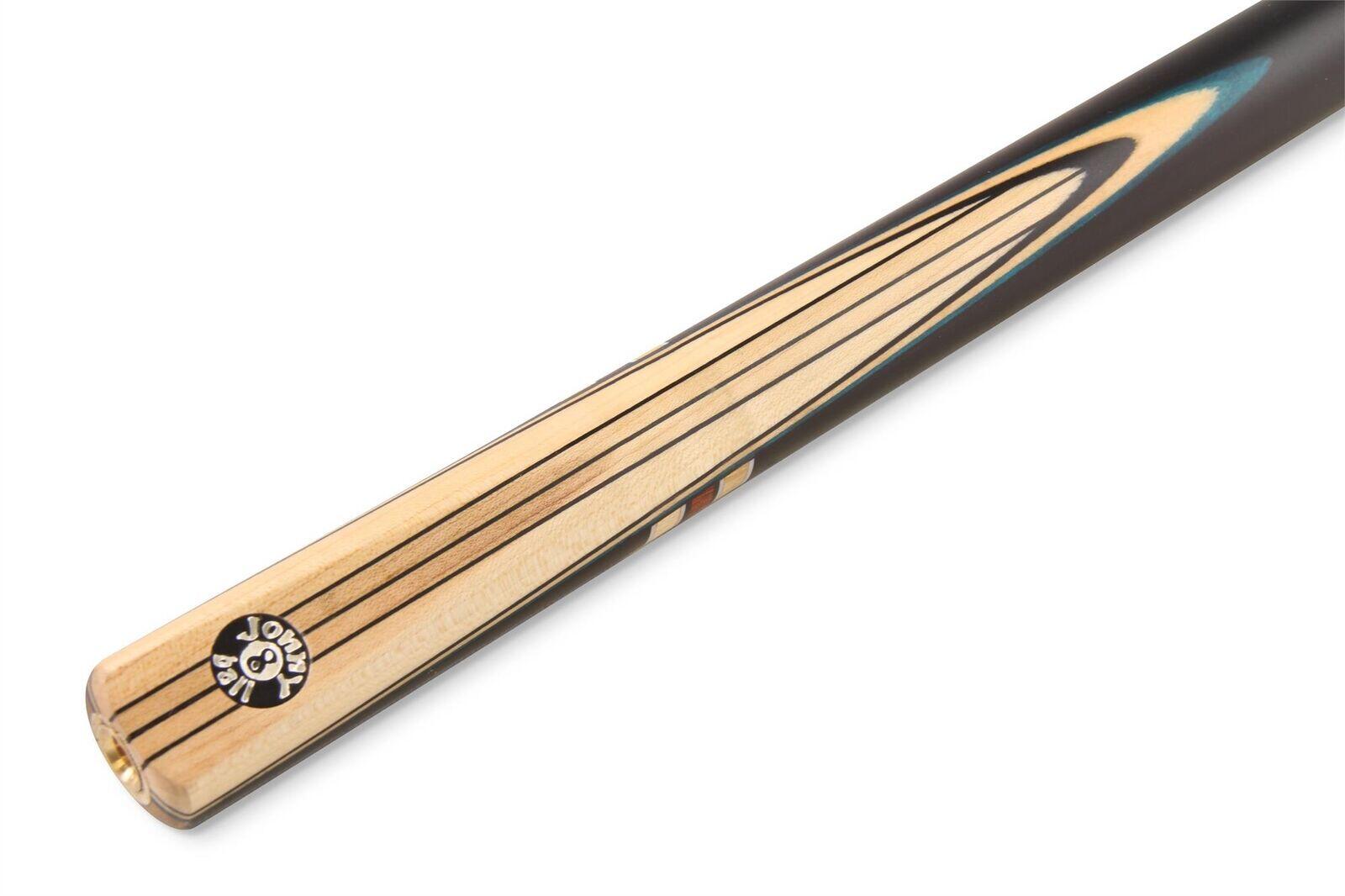 Jonny 8 Ball BLUE POWERLINE ¾ Jointed Snooker Pool Cue 9mm tip + Mini Butt 3/7
