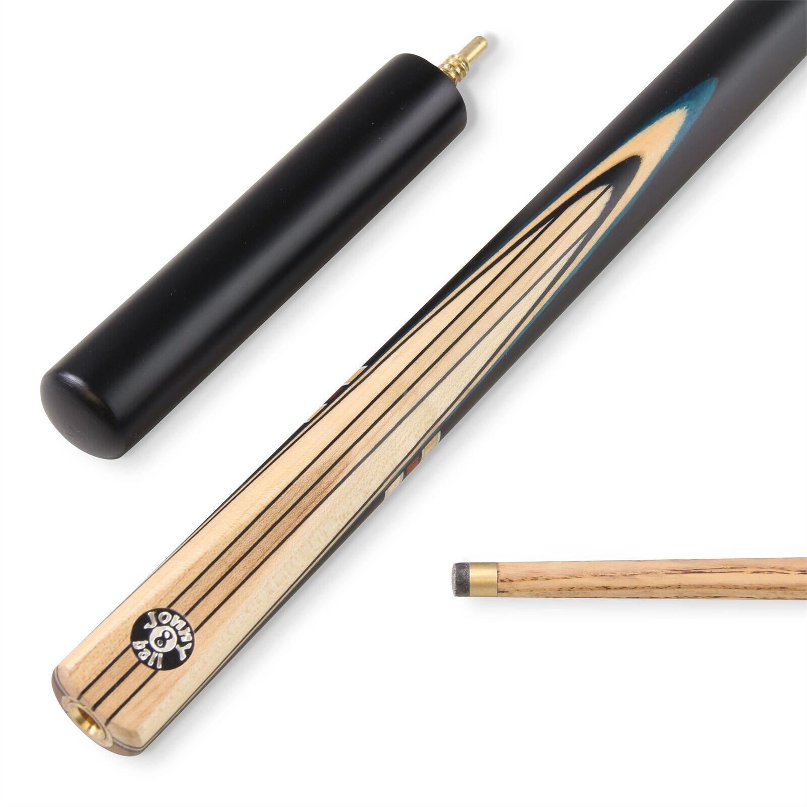 FUNKY CHALK Jonny 8 Ball BLUE POWERLINE ¾ Jointed Snooker Pool Cue 9mm tip + Mini Butt