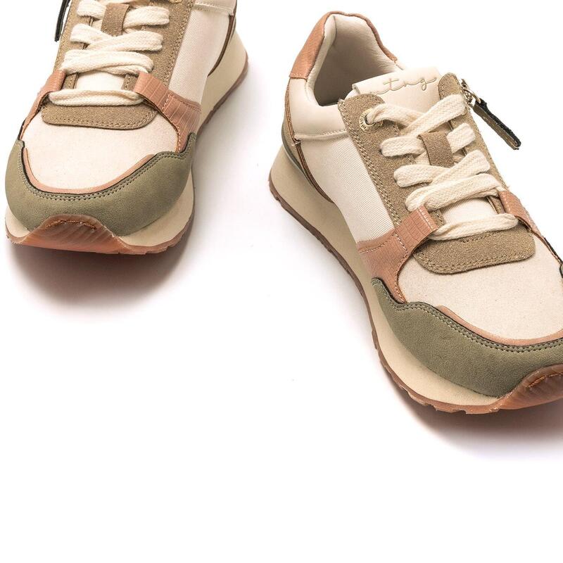 Zapatillas Caminar Mujer MTNG Joggo Beige