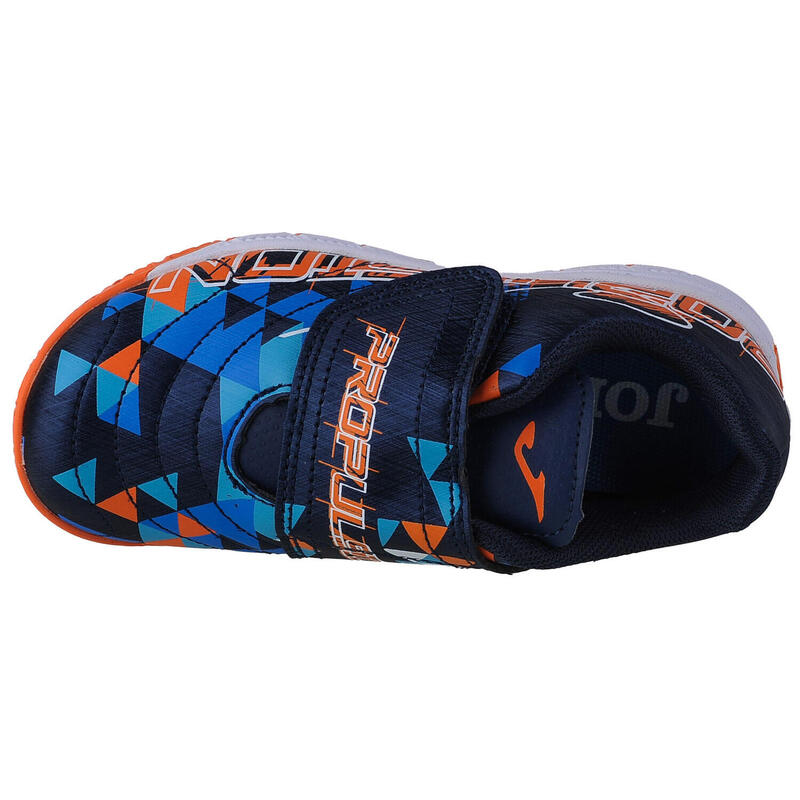 Zapatillas Fútbol Sala Junior JOMA PROPULSION JR 2303. Indoor Navy Orange