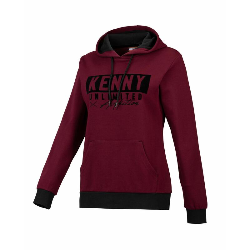 Dames sweatshirt met capuchon Kenny label burgundy