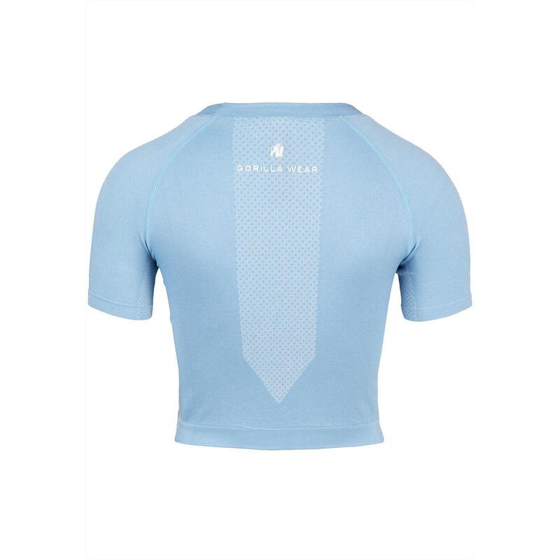 Selah - Crop top senza cuciture - Azzurro