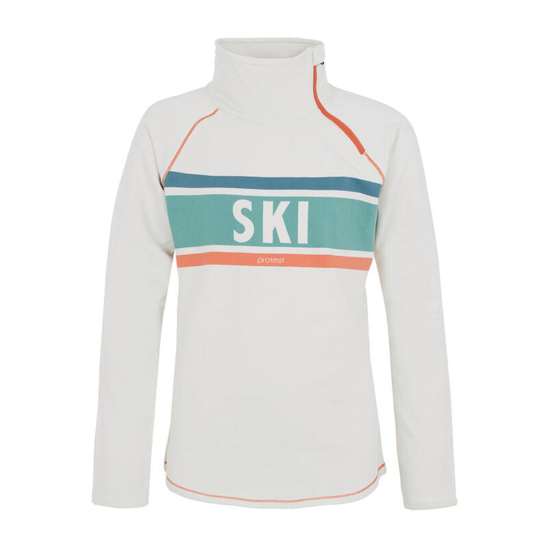 Girls Prtrieda Jr 1/4 Zip Top - Trui - 106_kitoffwhite - meisjes - Pisteskiën