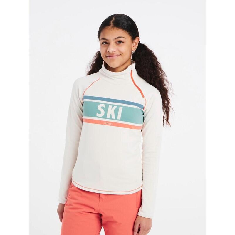 Girls Prtrieda Jr 1/4 Zip Top - Trui - 106_kitoffwhite - meisjes - Pisteskiën