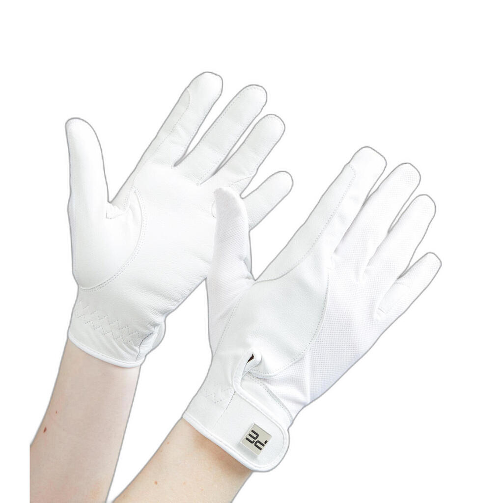 Leather and mesh riding gloves Premier Equine Bordoni