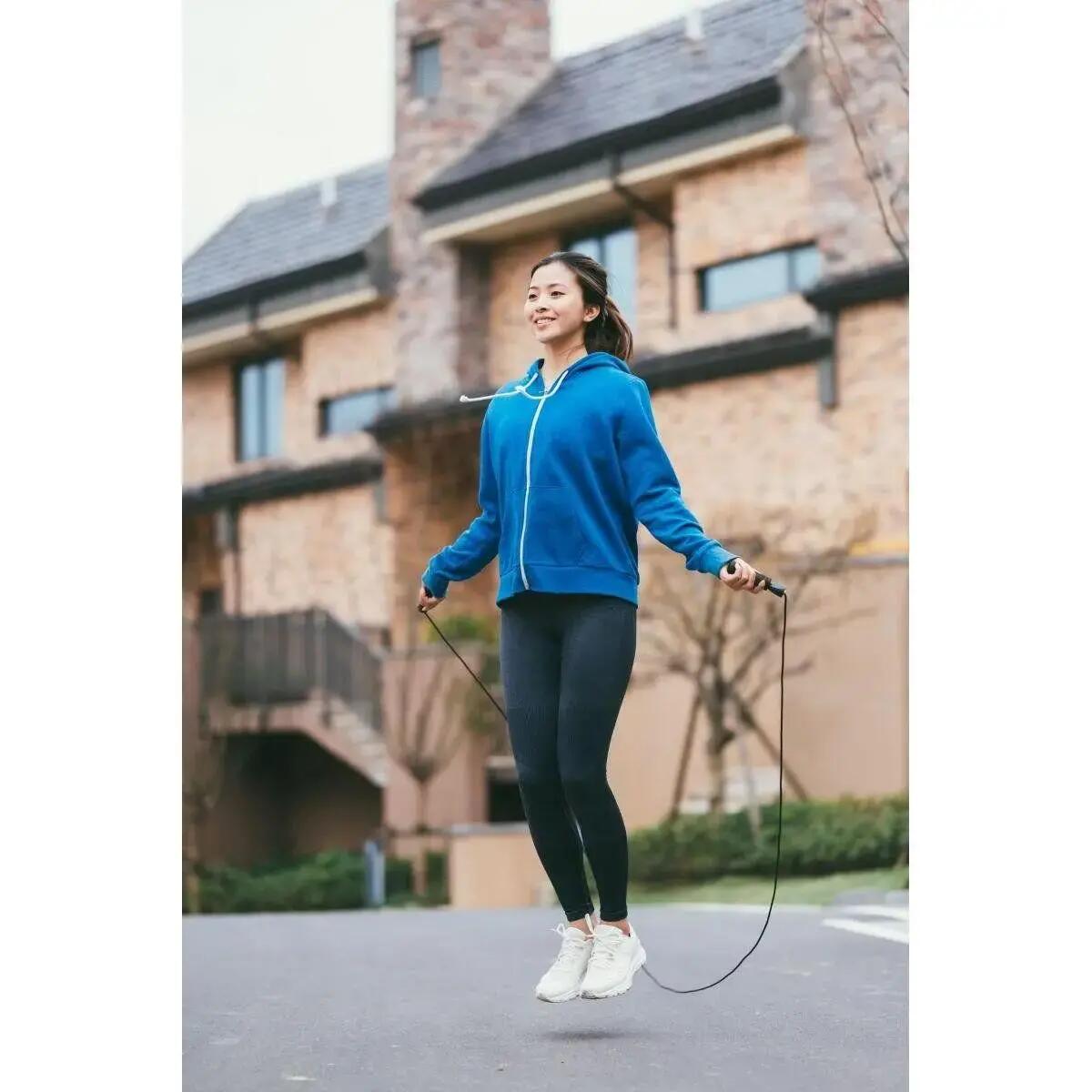 Coardă fitness, pentru sărituri, neagră, 250 cm 5/7