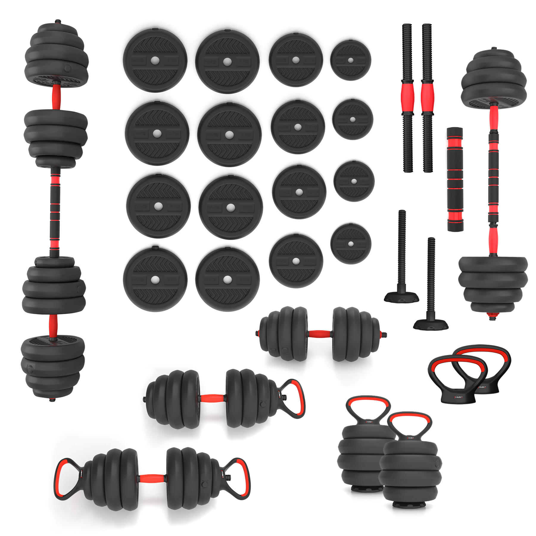 HMS Set 6-in-1 met gewichten sgn HMS