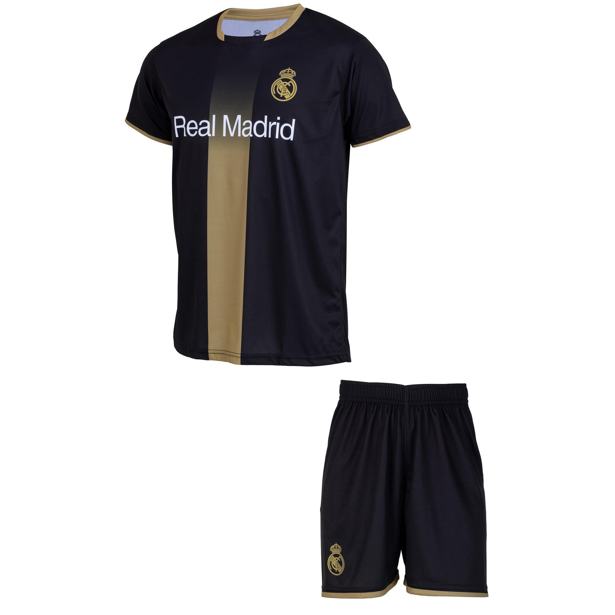 Real Madrid - Maillot Short Enfant Real Madrid - Collection Officielle - Maillot Manches Courtes - Noir -  4 À 6 Ans - Decathlon