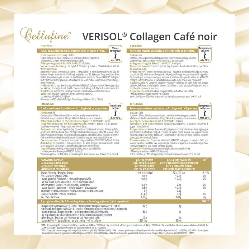 Cellufine® Café noir VERISOL® B (Rind) Collagen-Kaffee - Doypack