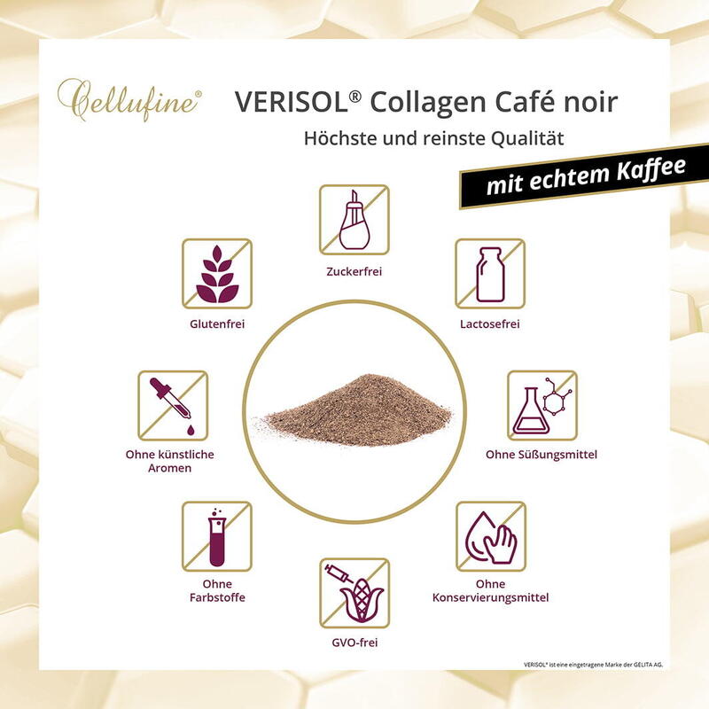 Cellufine® Café noir VERISOL® B (Rind) Collagen-Kaffee - Doypack