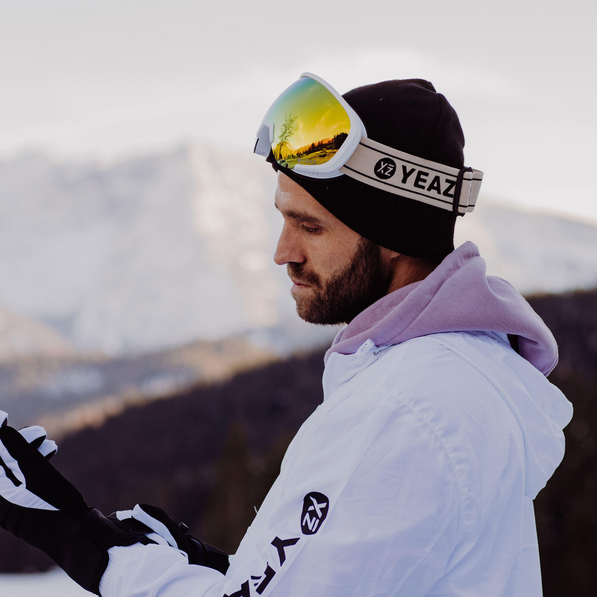 YEAZ Gafas de esquí y snowboard oro/blanco mate BLACK RUN 4/4