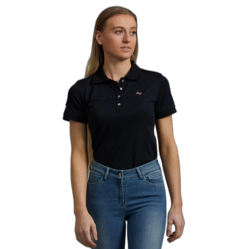 Women's riding Polo shirt Premier Equine logo PE