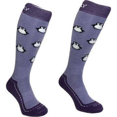 Hingly skisokken pinguin ski lila