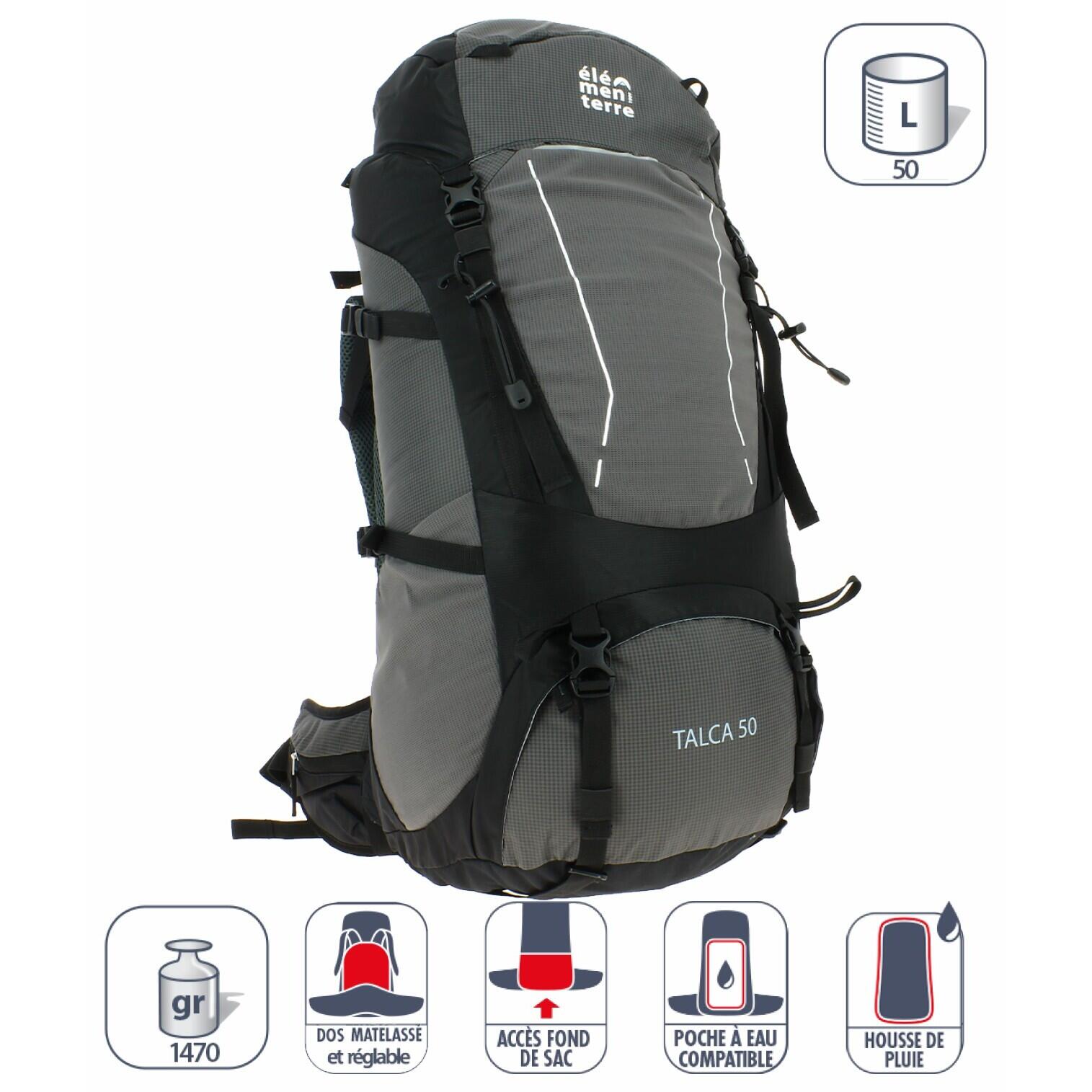 Plecak Elementerre Talca 50 L, Czarny
