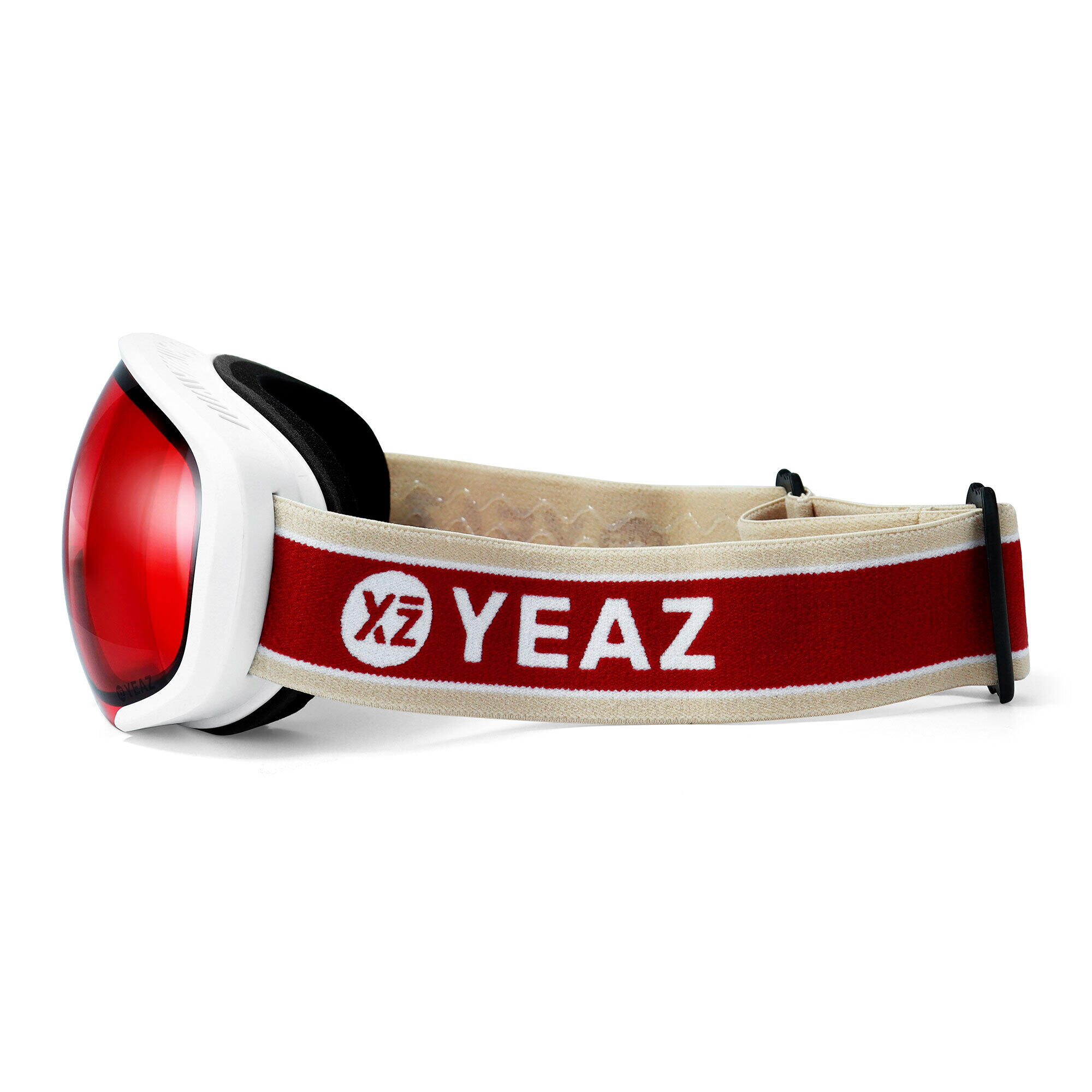 YEAZ Gafas de esquí y snowboard rojo/blanco mate BLACK RUN 3/4