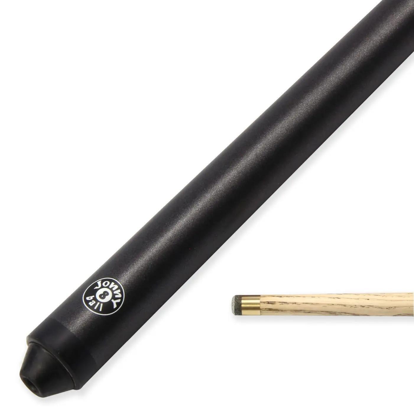 FUNKY CHALK Jonny 8 Ball 57 Inch BLACK JET 2pc Ash Pool Snooker Cue - 9.5mm Tip