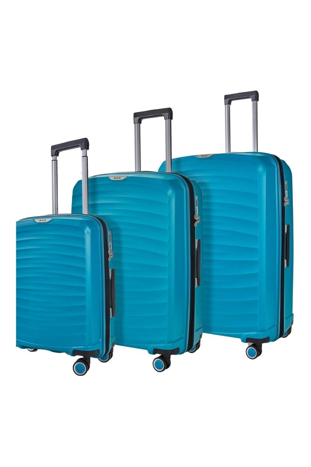 ROCK Sunwave 3 Pc Set 8 Wheel Hardshell Expandable Suitcases