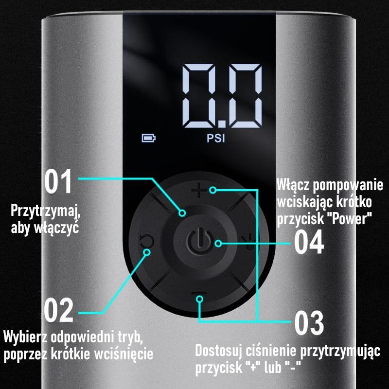 Pompka elektryczna bezprzewodowa Rockbros A8 150psi kompresor