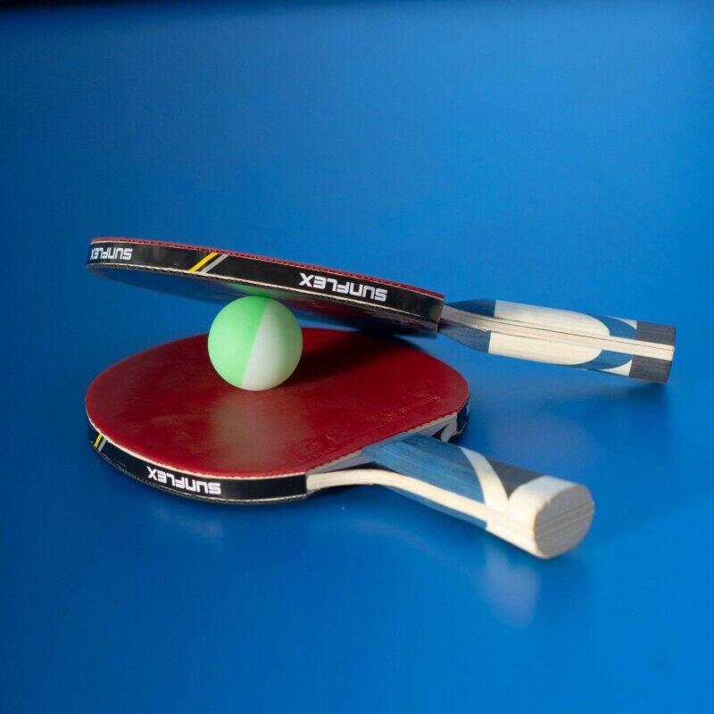 Sunflex Tischtennisbälle - 6 Bälle Weiß-Grün