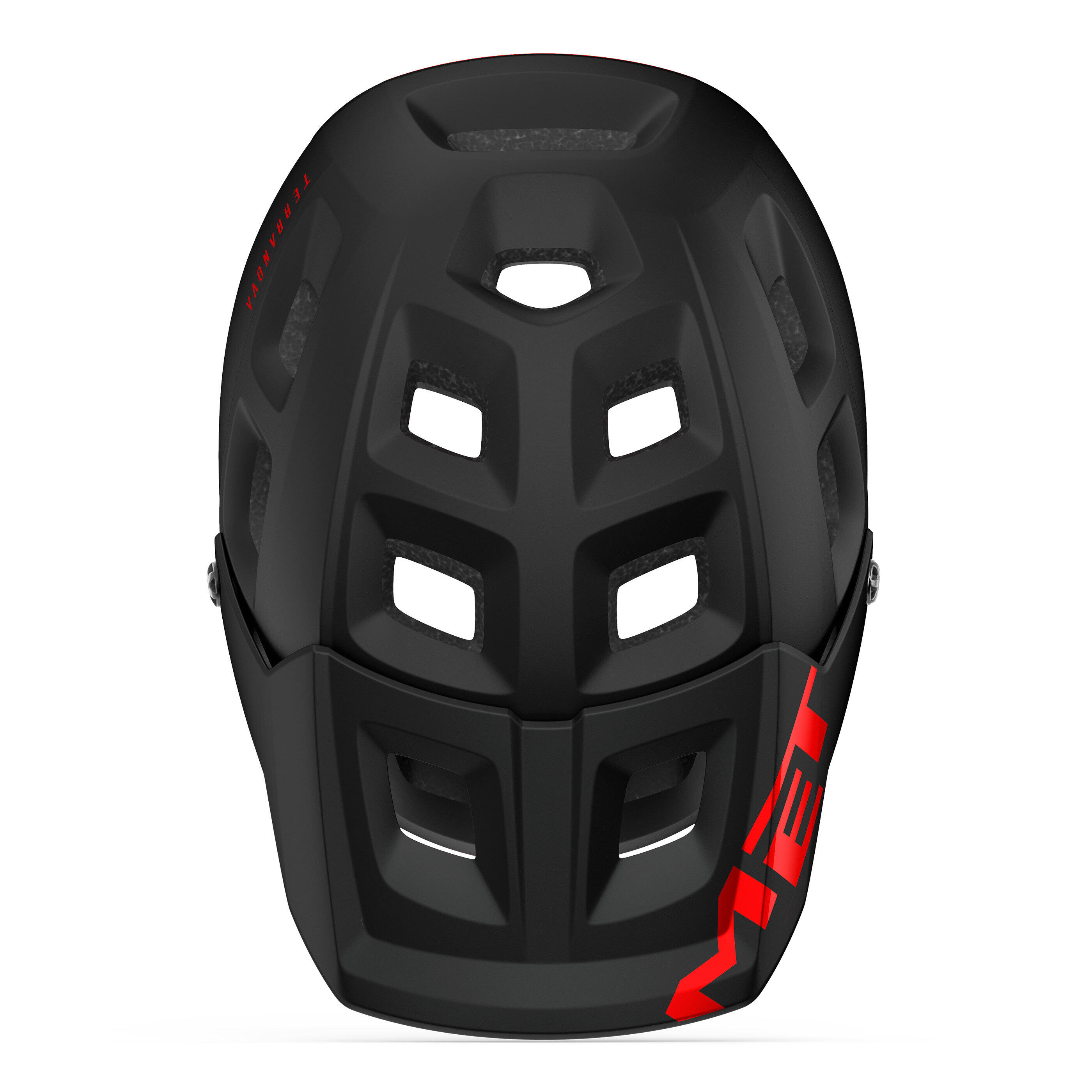 MET Terranova Helmet - All-Mountain/Trail Black Red | Matt Glossy 7/7