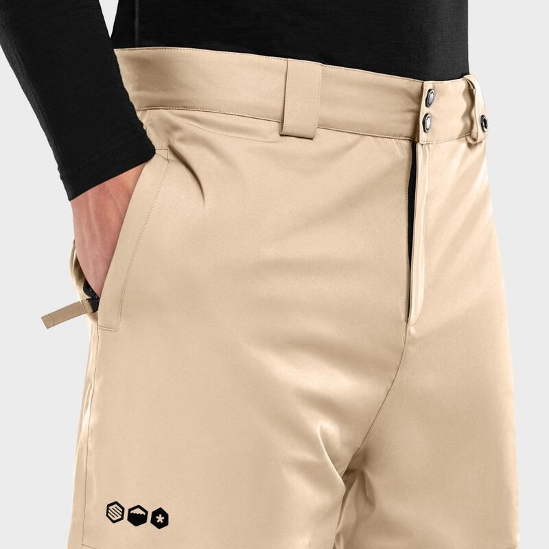 Heren Wintersport snowboard broek voor Groot SIROKO Beige