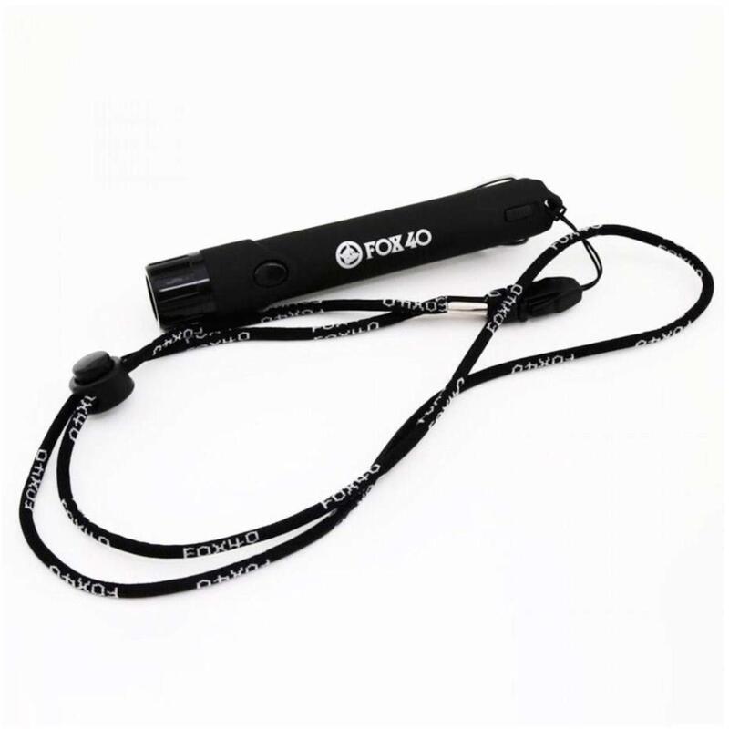 Fluier FOX 40 Electronic cu snur Mini, Negru, 110 dB