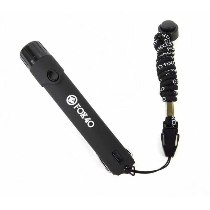 Fluier FOX 40 Electronic cu snur Mini, Negru, 110 dB