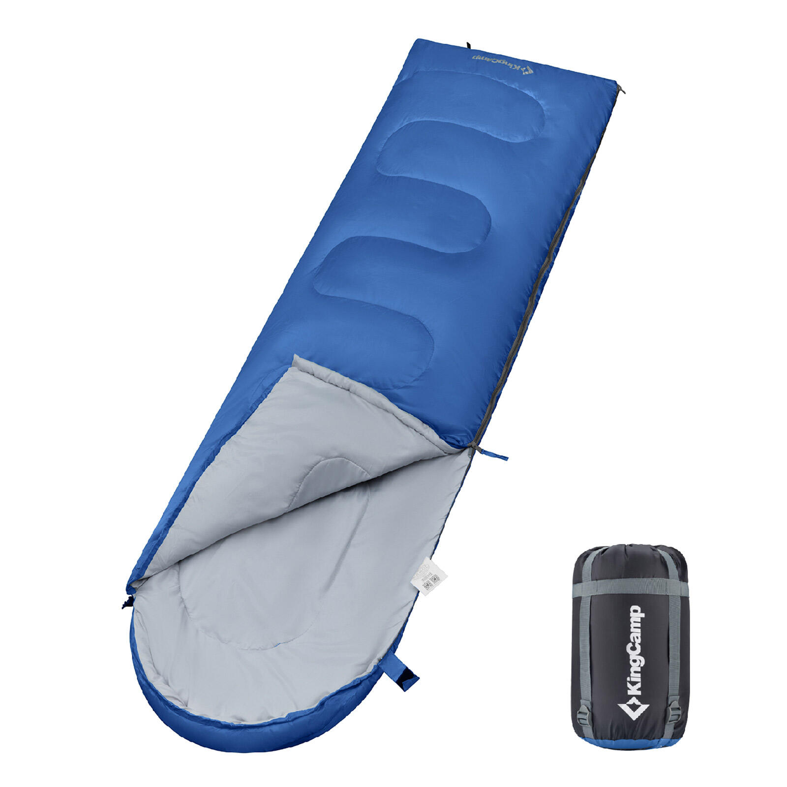 Kingcamp - Oasis 250 Couvertures Enfants Sac De Couchage Été Camping 1,40 M +12°c - Sac De Couchage - Bleu - Decathlon
