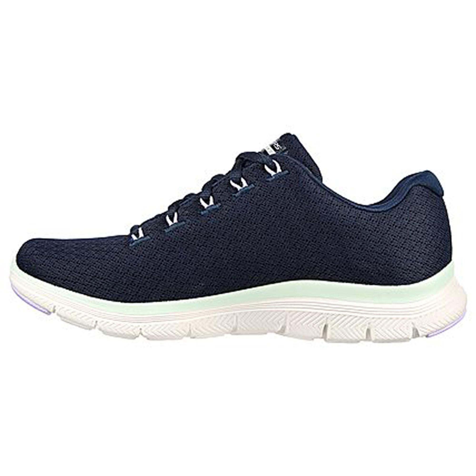 Zapatillas Deportivas Caminar Mujer Skechers 149298_NVAQ Azul marino Cordones 4/5