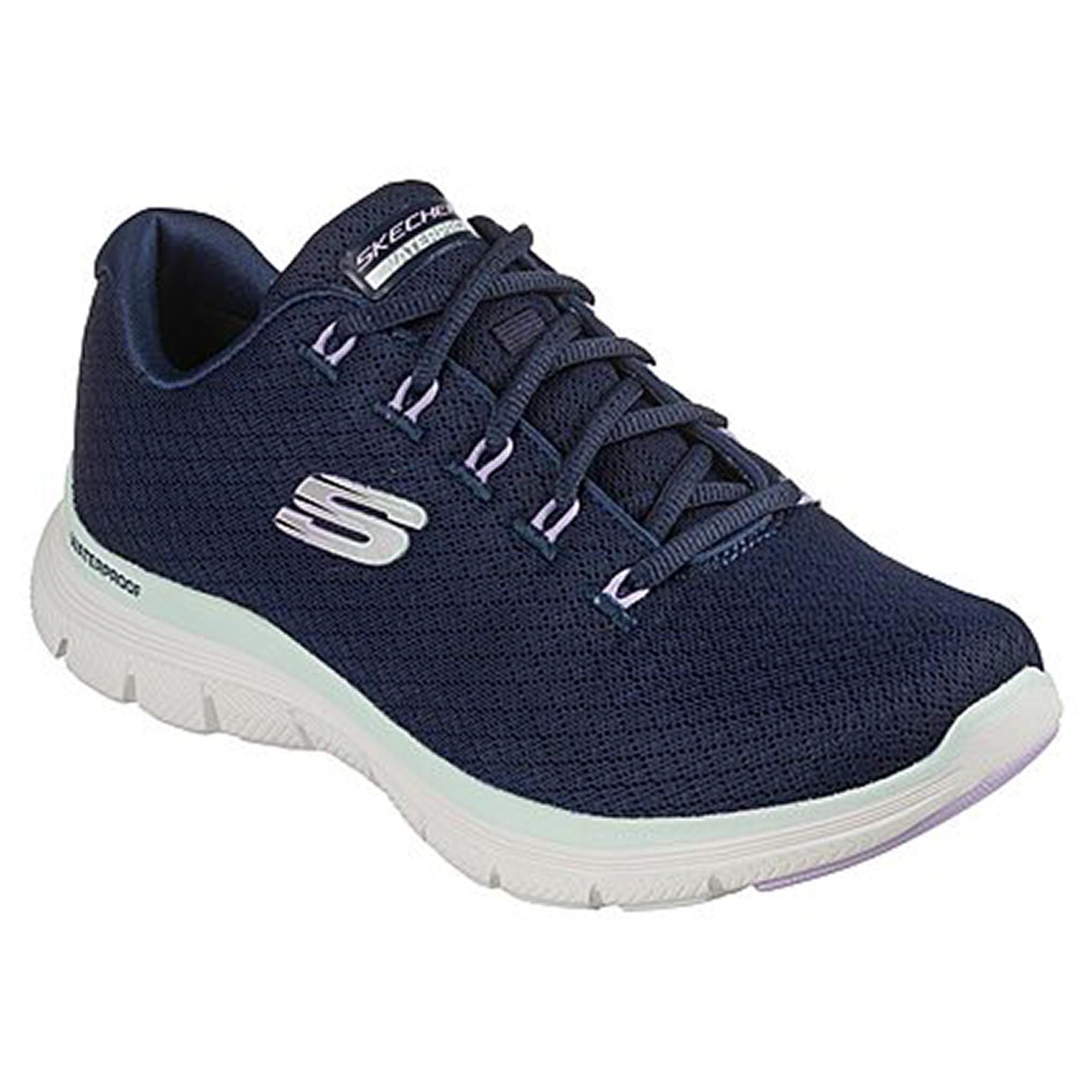 Zapatillas Deportivas Caminar Mujer Skechers 149298_NVAQ Azul marino Cordones 2/5