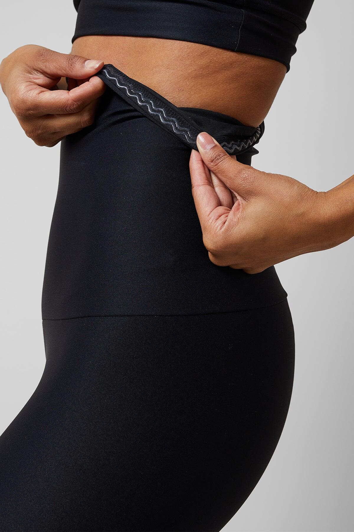 Extra Strong Compression High Waisted Running Capri with Tummy Control Black 5/5