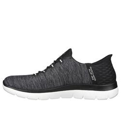 Zapatillas Deportivas Caminar Mujer Skechers 12980_BKW Negras con Elásticos