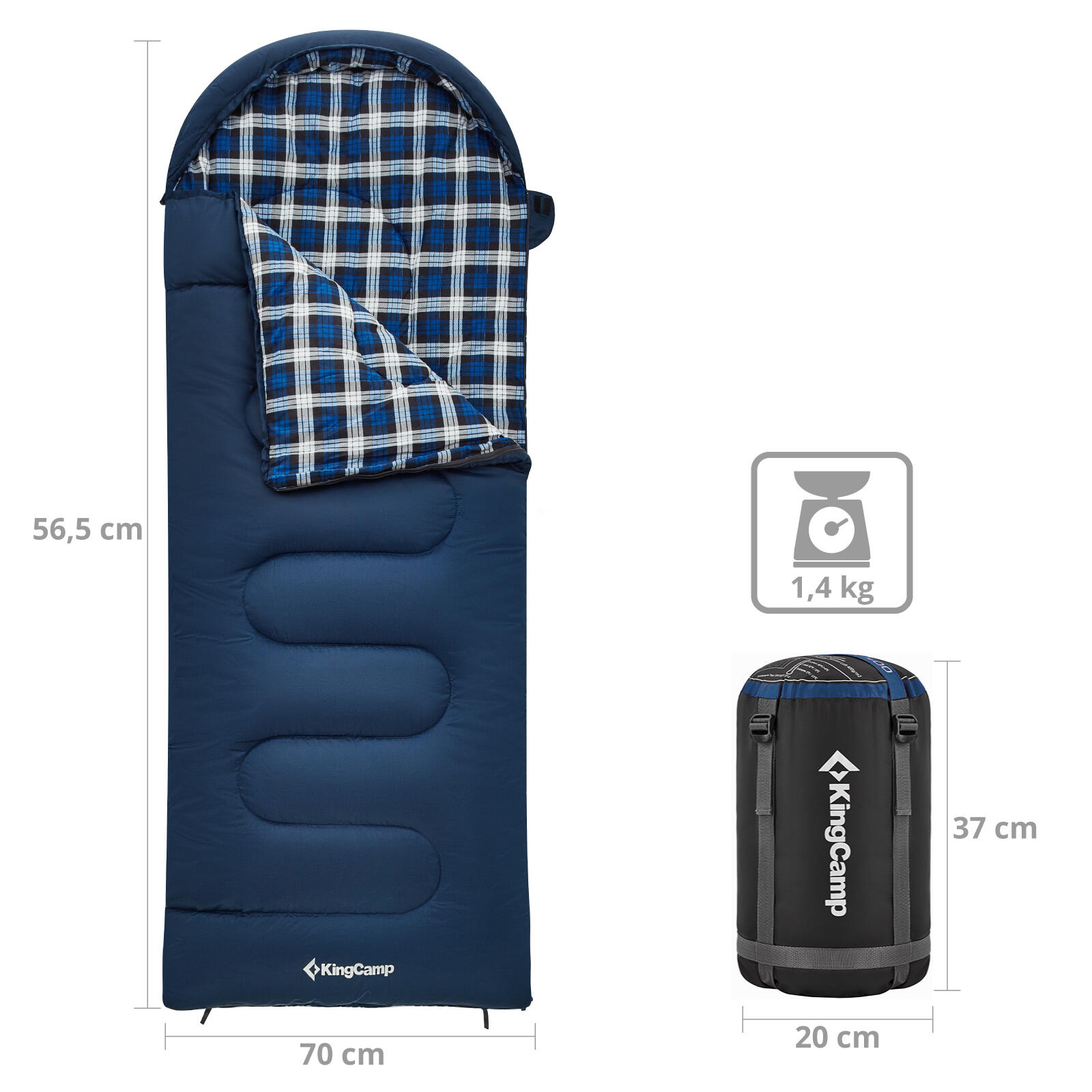 Sacco a pelo per bambini Cloud invernale coperta largo cotone 2/7
