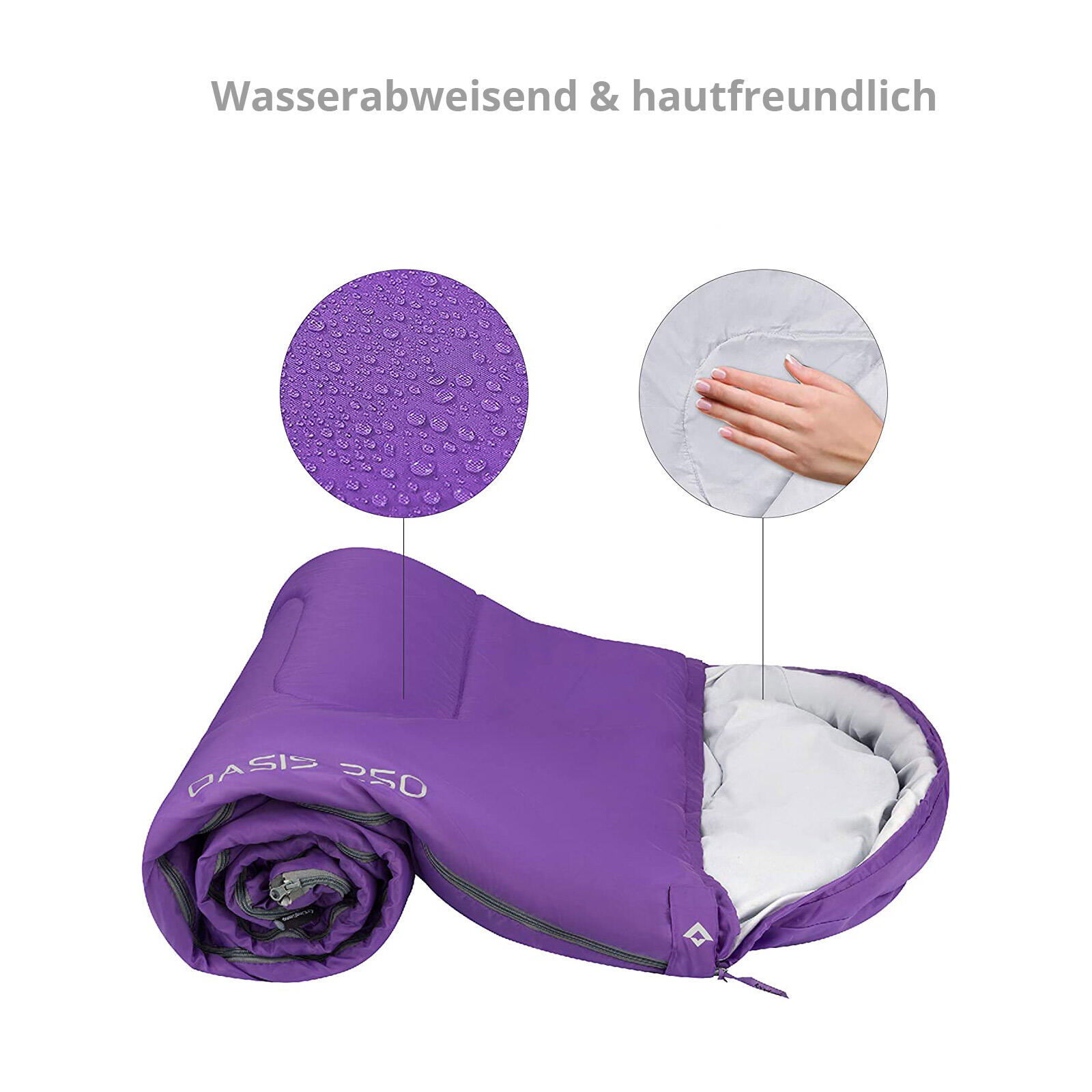 Sac de couchage d'été Oasis 250 Camping Outdoor 2,2m 12°C 6/7
