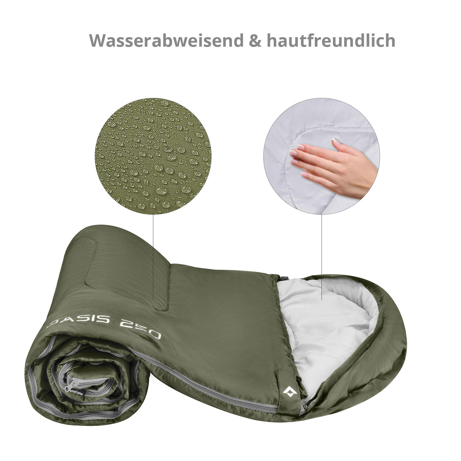 Manta saco de dormir Oasis 250 Verano Camping Outdoor 2.2m 12°C 6/7
