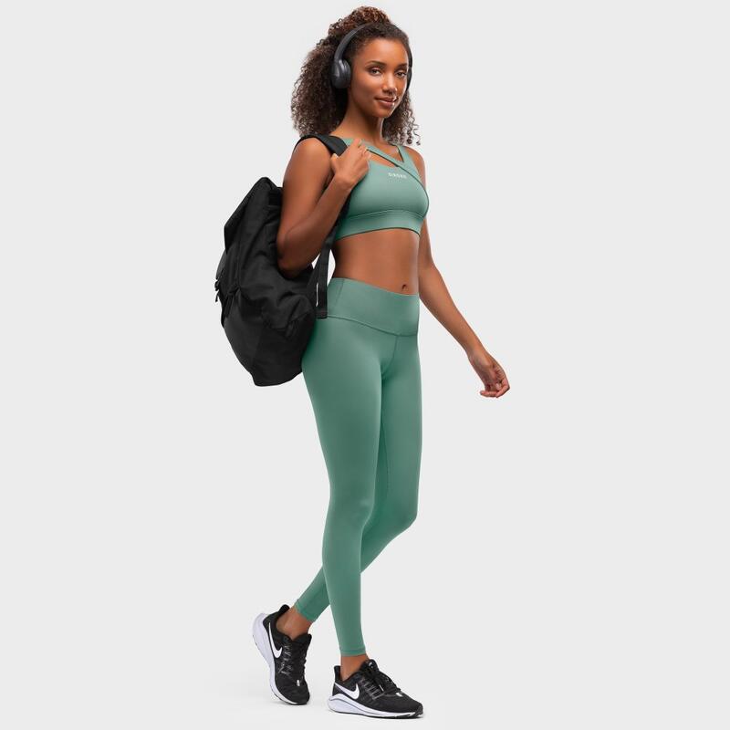 Brassière sport - Maintien élevé Fitness Femme Cross Green Vert Cendré