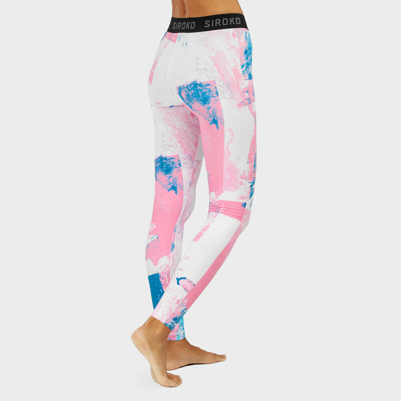 Leggings térmicos esquí y nieve SIROKO Sakura Rosa Chicle Mujer