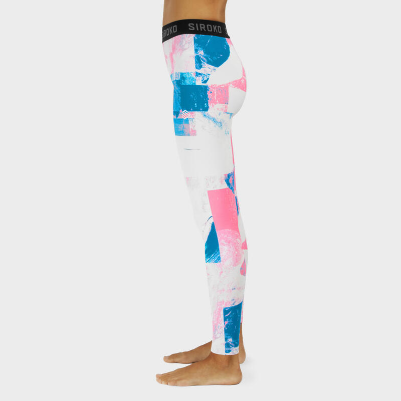 Leggings térmicos esquí y nieve SIROKO Sakura Rosa Chicle Mujer