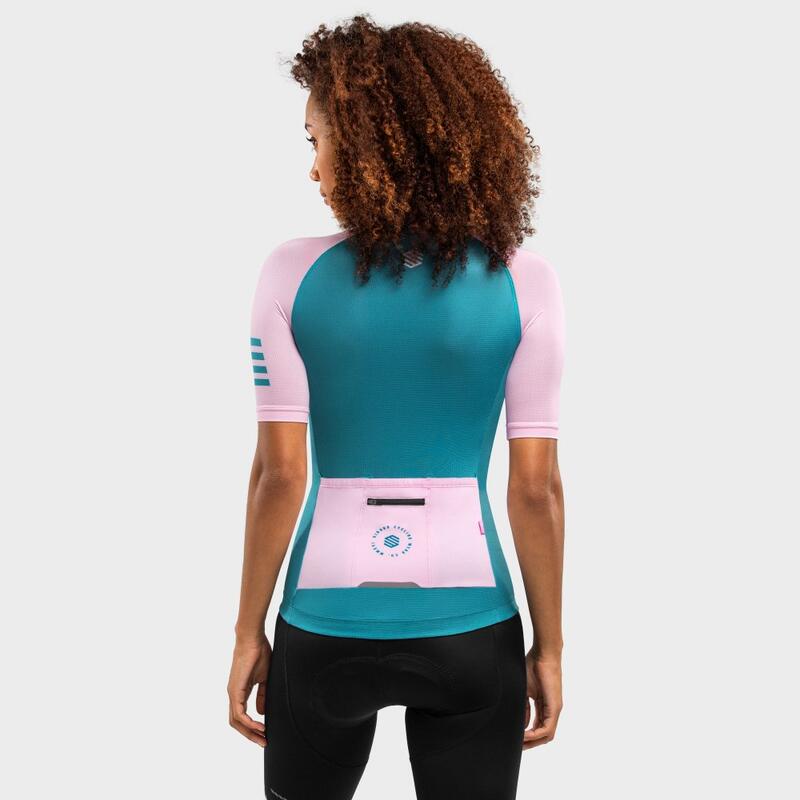 Maglia da ciclismo ultraleggera da donna M3 Bramont SIROKO Verde Smeraldo