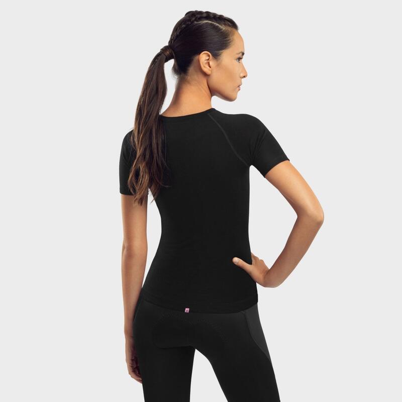 Maglia intima da ciclismo in merino donna SRX Premium Skin SIROKO Nero