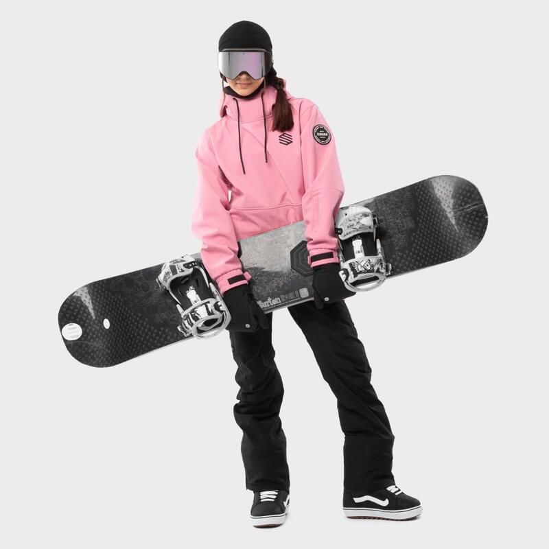 Casaco de snowboard para mulher Desportos de inverno W1-W Dolomites Rosa Chiclet