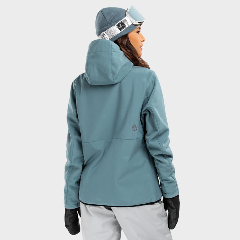 Jacke Wintersport SIROKO W2-W Beluga Stahlblau Damen