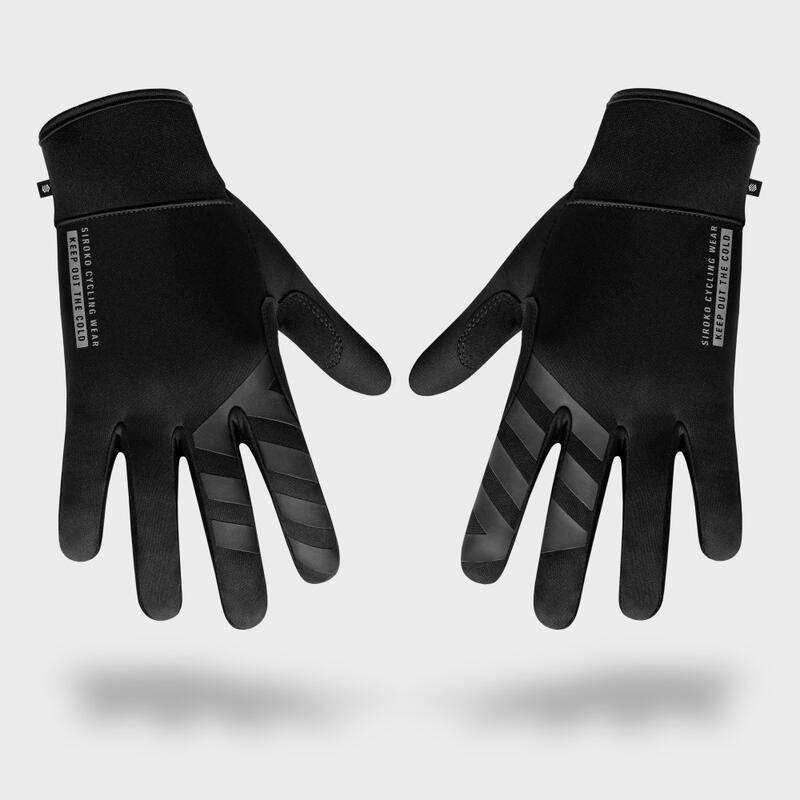 Gants vélo d'hiver Cyclisme Homme et Femme Vestkapp Noir