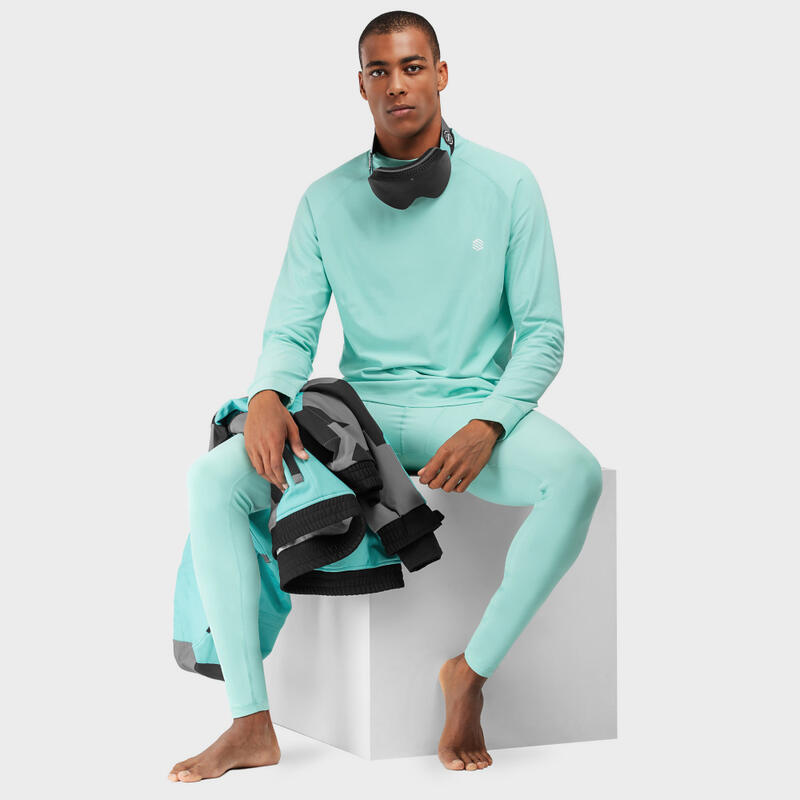 Pantalon sous-vêtement thermique homme Sports d'hiver Icy Turquoise