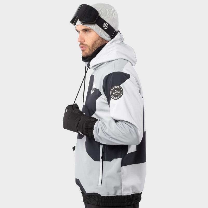 Giacca da snowboard da uomo Sport invernali W1 Tibet SIROKO Grigio