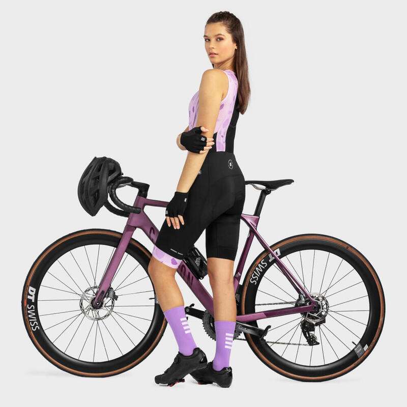 Calções com alças Ciclismo SIROKO BX Strada Preto Mulher