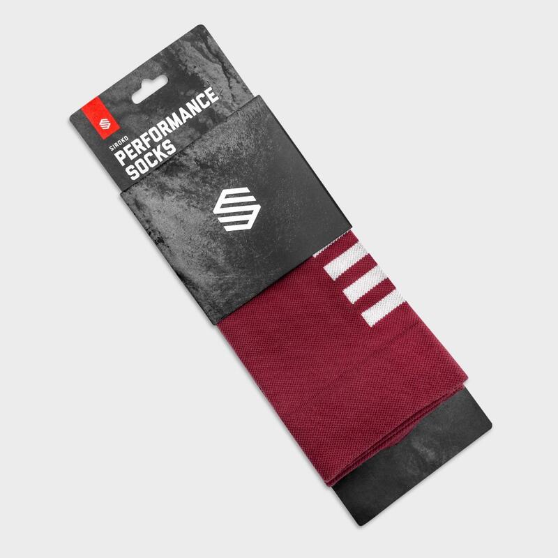 Calcetines para ciclismo Hombre y Mujer S1 Maroon Volata SIROKO Burdeos