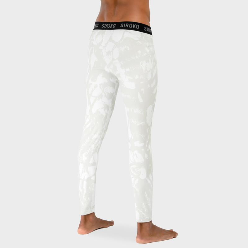 Leggings térmicos de hombre esquí y nieve Foggy SIROKO Blanco