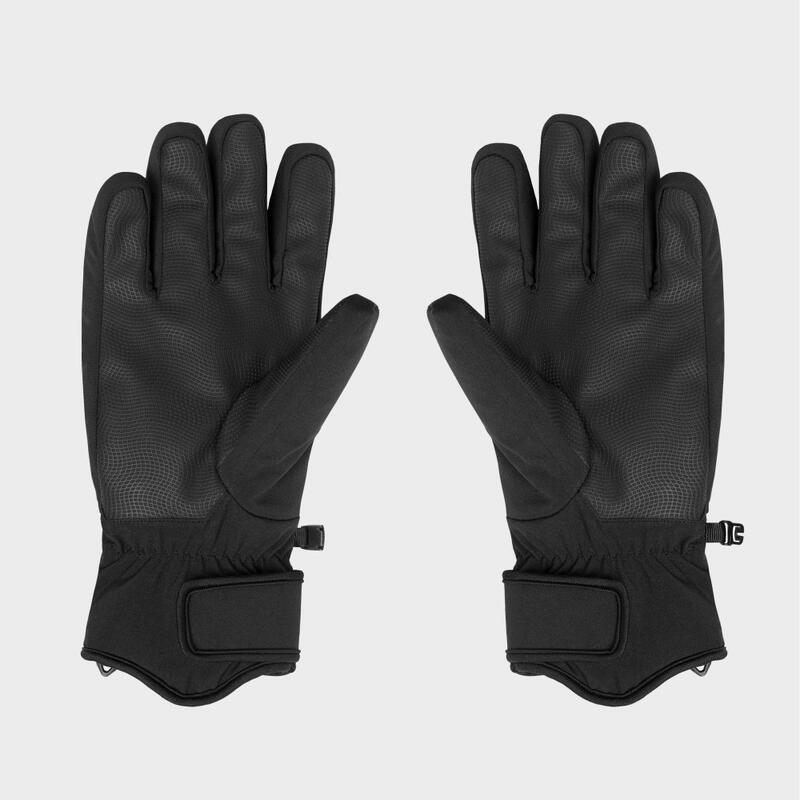 Gants thermiques snowboard et ski Sports d'hiver Homme et Femme Voss White Noir