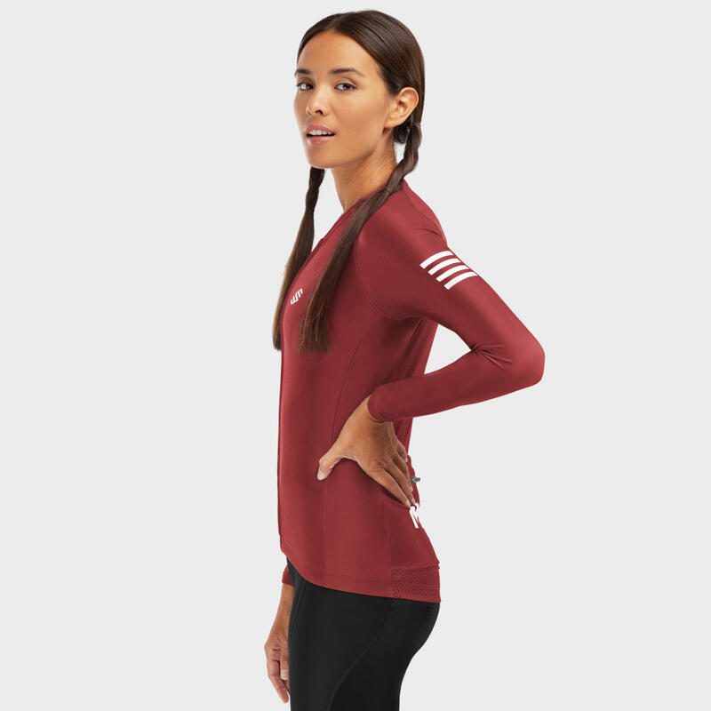 Maillot manches longues Cyclisme Femme M2 Cherry Bordeaux